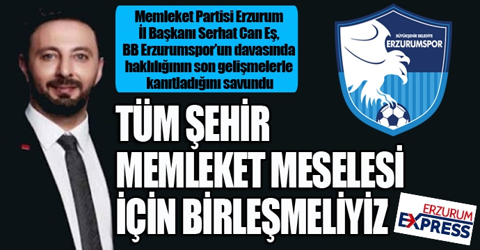 Serhatcan Eş: Tüm siyasetçileri ve STK'ları kulübümüze sahip çıkmaya davet ediyorum...