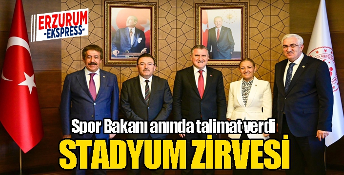 Spor Bakanı Bak ile stadyum zirvesi