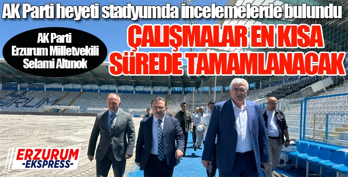 Stadyumdaki çalışmalar en kısa sürede tamamlanacak...