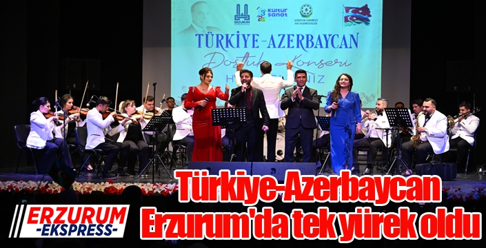 Türkiye-Azerbaycan Erzurum'da tek yürek oldu
