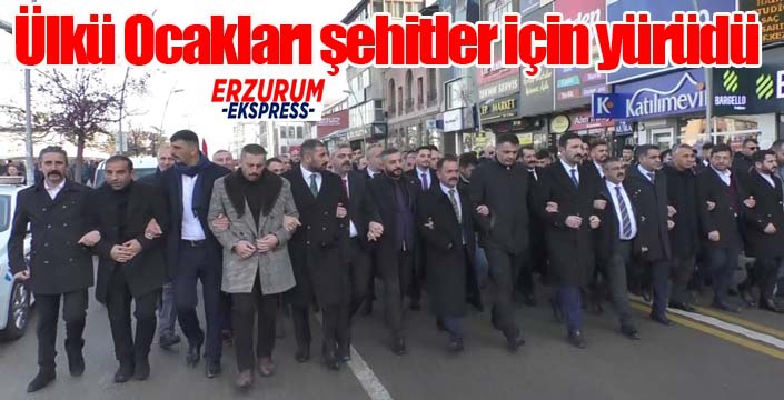 Ülkü Ocakları şehitler için yürüdü