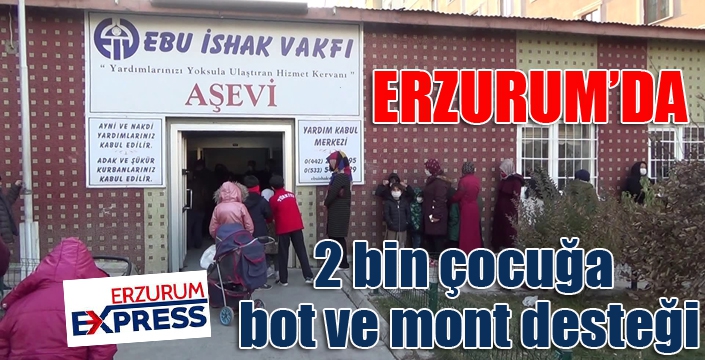 “Üşüyen Çocuk Kalmasın” kampanyası kapsamında 2 bin çocuğa bot ve mont desteği verildi