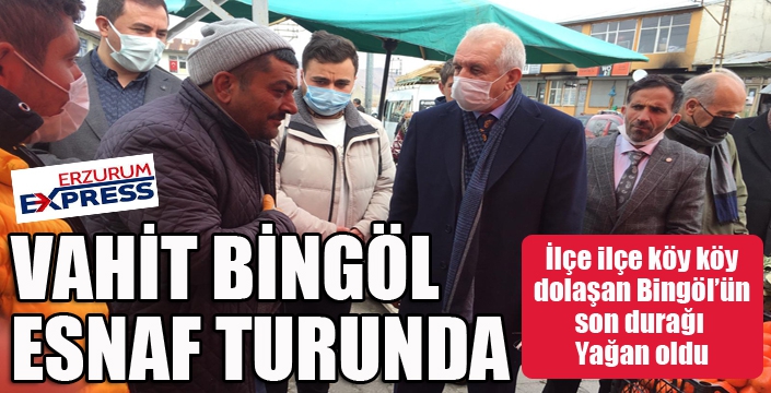 Vahit Bingöl esnaf turunda