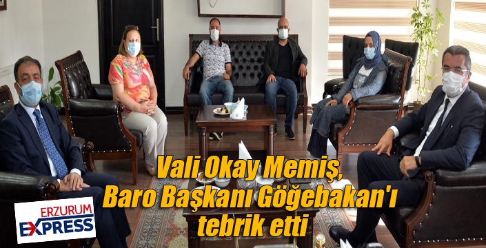 Vali Okay Memiş, Baro Başkanı Göğebakan'ı tebrik etti