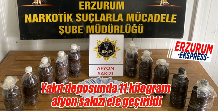 Yakıt deposunda 11 kilogram afyon sakızı ele geçirildi