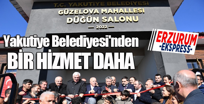 Yakutiye Belediyesi'nden bir hizmet daha...