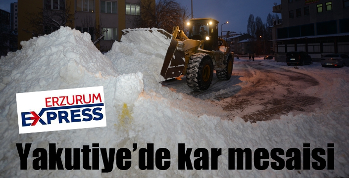 Yakutiye’de kar mesaisi