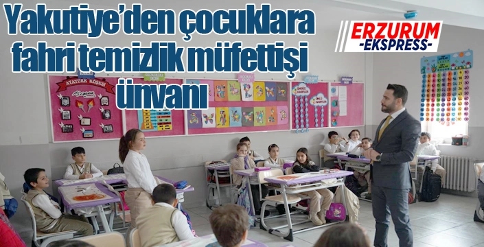 Yakutiye’den çocuklara fahri temizlik müfettişi ünvanı