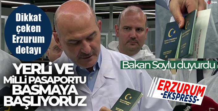 Yerli ve Milli Pasaportta Erzurum detayı...