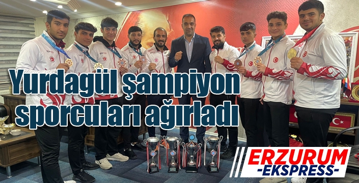 Yurdagül şampiyon sporcuları ağırladı